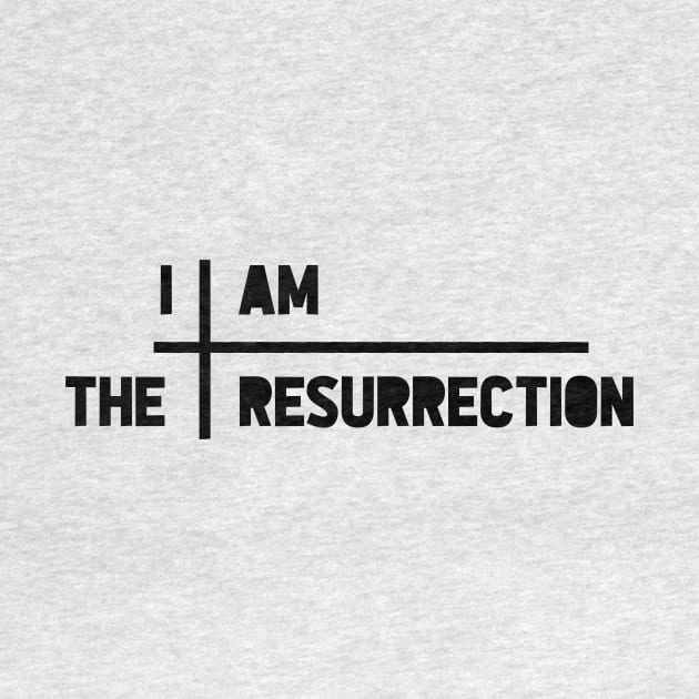 I am the resurrection, cross, black by Perezzzoso